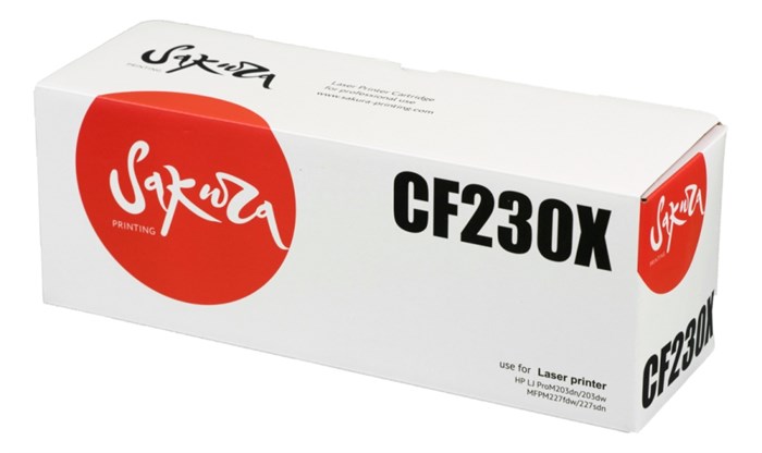 Картридж SAKURA CF230X для HP LJ Pro m203dn/ m203dw/ m227dw/ m227fdw/ m227sdn, черный, 3 500 к. - фото 10062
