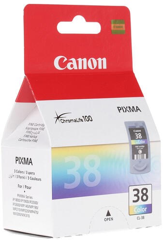 Картридж струйный Canon CL-38 2146B005 многоцветный для Canon IP1800/2500 - фото 10389