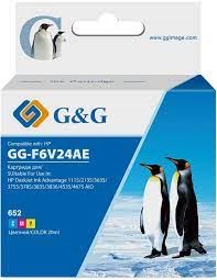 Картридж струйный G&G GG-F6V24AE 652 многоцветный (20мл) для HP IA 1115/2135/3635/4535/3835/4675 - фото 12252