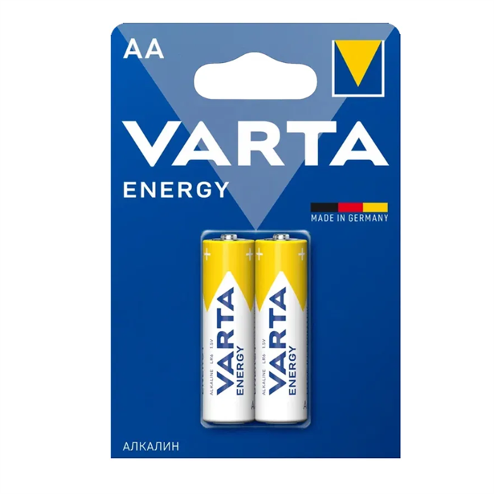 Батарея Varta Energy LR6 Alkaline AA (2шт) блистер 04106229412 1988032 - фото 13316