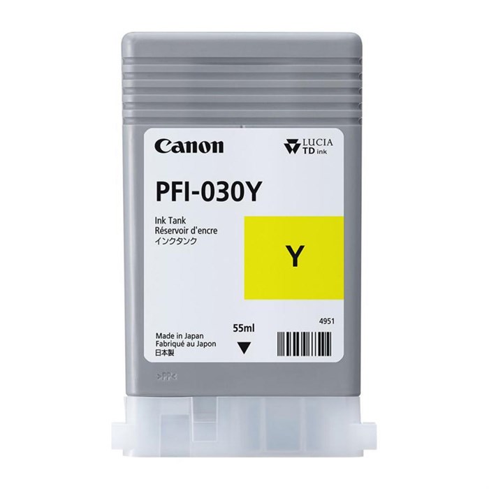 Картридж струйный Canon PFI-030Y 3492C001АА желтый (55мл) для Canon imagePROGRAF TA-20, TA-30, TM-240, TM-340 (Оригинальный) 2020021 - фото 13950