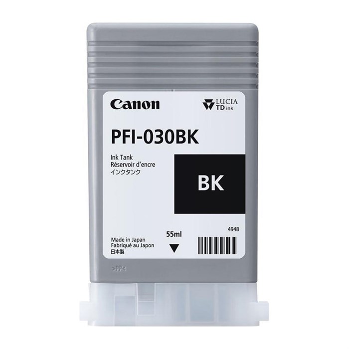 Картридж струйный Canon PFI-030BK 3489C001АА черный (55мл) для Canon imagePROGRAF TA-20, TA-30, TM-240, TM-340 (Оригинальный) 2020017 - фото 13953