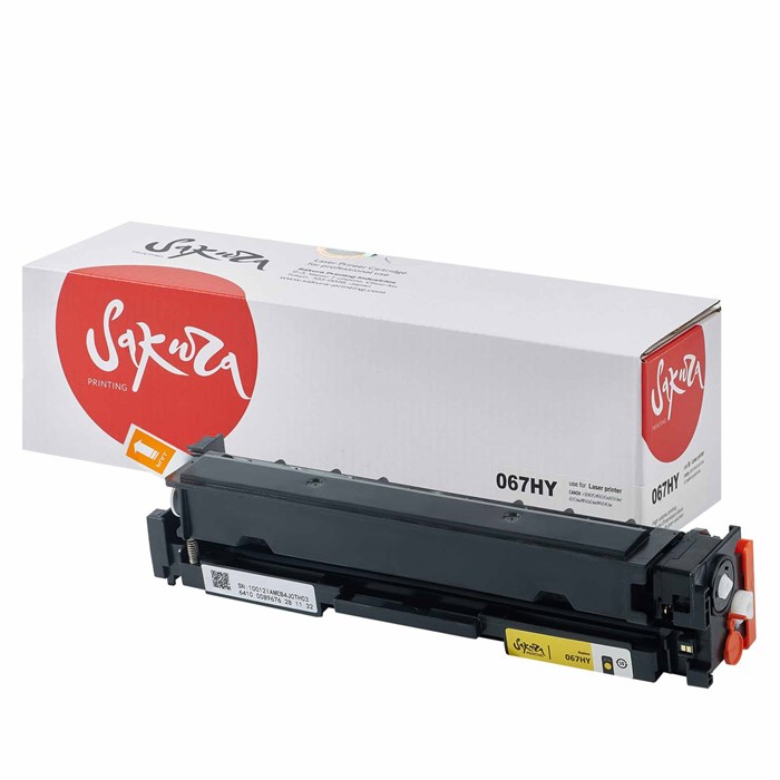 Картридж Sakura 067HY ECO (5103C002) для Canon i-SENSYS LBP631/LBP633/MF651/MF655/MF657, желтый, 2350 к. ECO (чип без счетчика копий) SA067HY-ECO - фото 14120