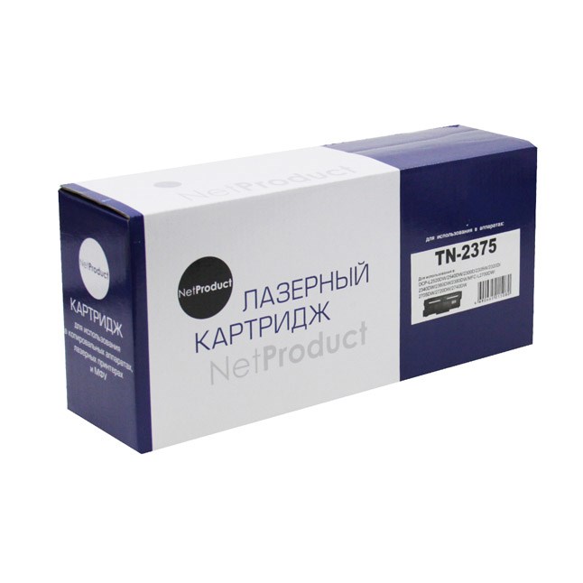 Тонер-картридж NetProduct TN2375 (N-TN-2375/TN-2335) для Brother HL-L2300/2305/2320/2340, 2,6K 10642 - фото 14413