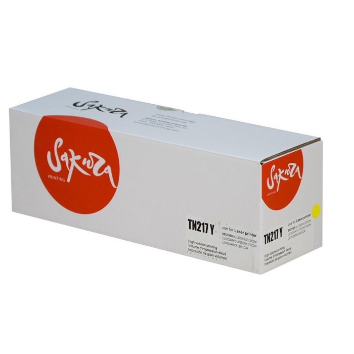 Картридж Sakura TN217Y для Brother DCP-L3550CDW/DCP-L3550/HL-L3230CDW/HL-L3230/MFC-L3770CDW/MFC-L3770, желтый, 2300 к. SATN217Y - фото 14569