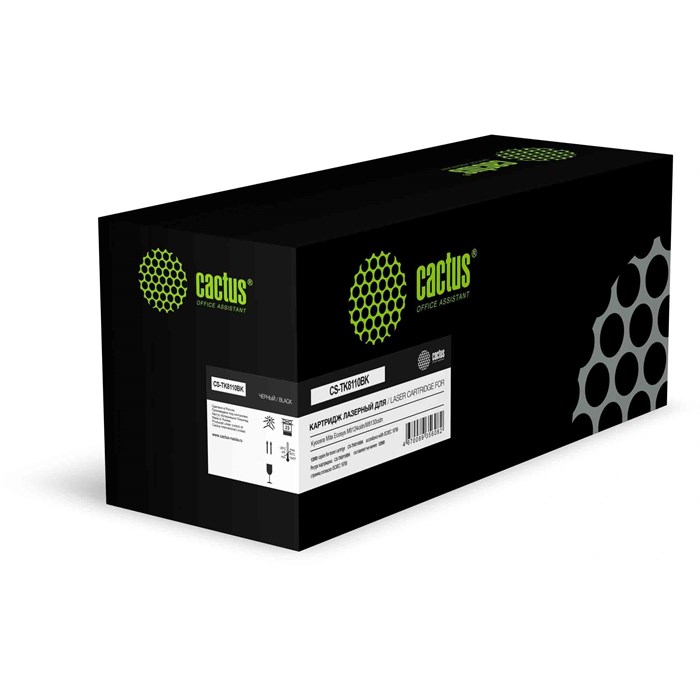 Картридж лазерный Cactus CS-TK8110BK  TK-8110BK Asia-Pacific черный (12000стр.) для Kyocera Mita Ecosys M8124cidn/M8130cidn с чипом 2097036