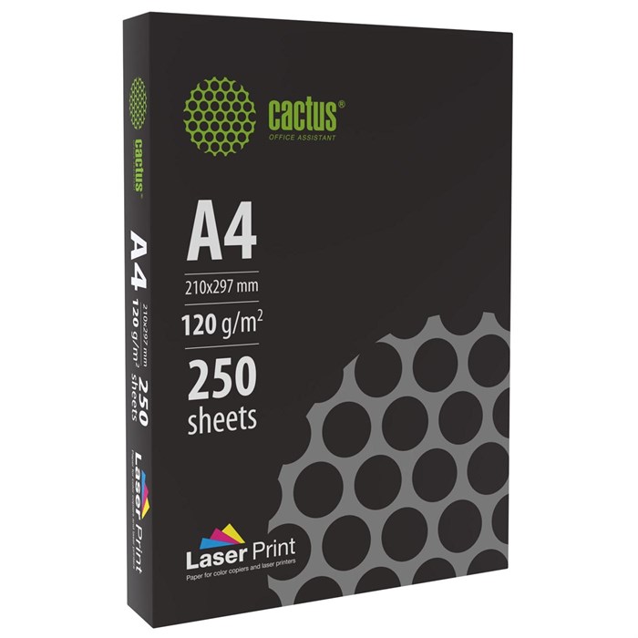 Бумага Cactus CS-LPA4120250 A4/марка A/120г/м2/250л./белый CIE170% для лазерной печати 2079926
