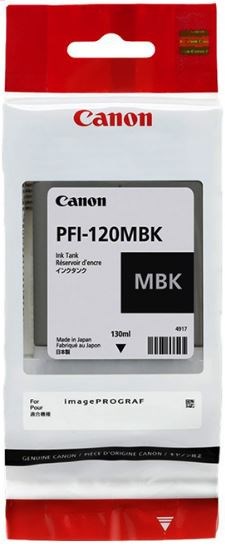 Картридж струйный Canon PFI-120 MBK 2884C001 черный матовый (130мл) для Canon imagePROGRAF TM-200/20 - фото 8902