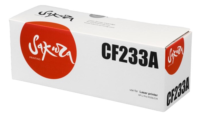Картридж SAKURA CF233A для HP LJ Pro M106/134, черный, 2 300к. - фото 9340
