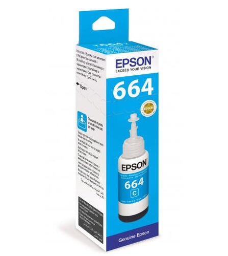 Чернила Epson T6642 C13T66424A голубой (70мл) для Epson L100 - фото 9576