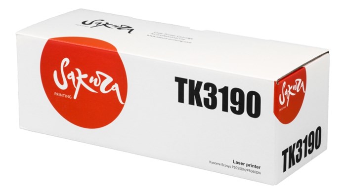 Картридж SAKURA TK3190 для Kyocera Mita ECOSYS p3055dn/ p3060dn, черный, 25 500 к. - фото 9666
