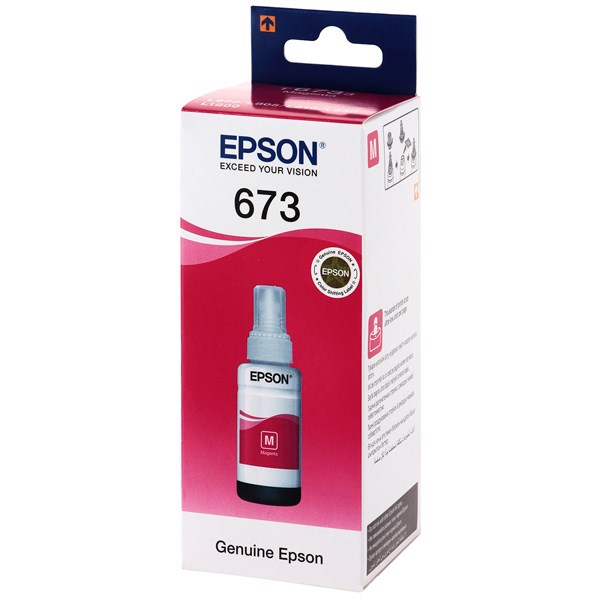 Чернила Epson T6733 C13T67334A пурпурный (70мл) для Epson L800 - фото 9721