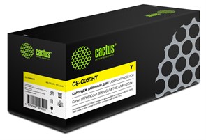 Картридж лазерный Cactus CS-C055HY желтый (5900стр.) для Canon LBP663Cdw/LBP664Cx/MF746Cx/MF742Cdw/MF744Cdw