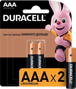 Батарея Duracell Basic CN LR03-2BL MN2400 AAA (2шт)