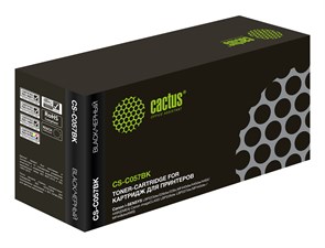 Картридж лазерный Cactus CS-C057BK черный (3100стр.) для Canon i-SENSYS LBP223dw/226dw/228x