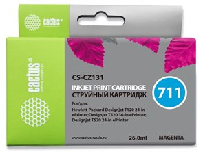 Картридж струйный Cactus CS-CZ131 №711 пурпурный (26мл) для HP DJ T120/T520