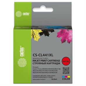 Картридж струйный Cactus CS-CL441XL многоцветный (18мл) для Canon Pixma GM2040/4040/GM2140/2240 1743042