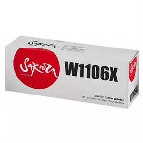 Картридж Sakura W1106X (106X) для HP Laser107a/107r/107w/135aMFP/135rMFP/135wMFP/137fnwMFP, черный, 2500 к. SAW1106X
