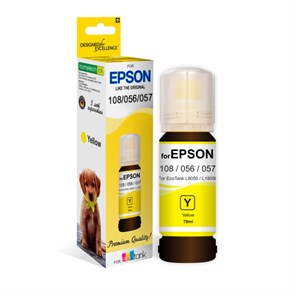 Чернила Epson 108/056/057, Revcol, Yellow - Dye, 70 мл. Key Lock,