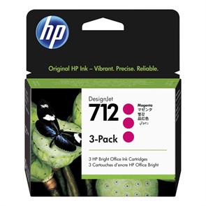 Картридж струйный HP 712 3ED78A пурпурный тройная упак. (29мл) для HP DJ Т230/630 (Оригинальный) 1416306