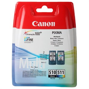 Картридж струйный Canon PG-510/CL-511 2970B010 многоцветный/черный набор для Canon 240/260/280/480/4