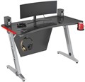 Стол игровой Cactus CS-GTZ-SL-CARBON-RED столешница МДФ карбон, каркас серебристый 1563570