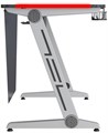 Стол игровой Cactus CS-GTZ-SL-CARBON-RED столешница МДФ карбон, каркас серебристый 1563570
