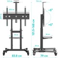 Стойка для телевизора Onkron TS1891 черный 50"-90" макс.100кг напольный мобильный 1968123