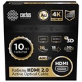 Кабель аудио-видео Cactus CS-HDMI-AOC-2-30 HDMI (m)/HDMI (m) 30м. позолоч.конт. черный 2048978 - фото 14510