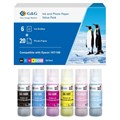 Чернила G&G GG-108-260g-4X6-20 черный/голубой/пурпурный/желтый/светло-голубой/светло-пурпурный набор GG-108-260G-4X6-20 2123993