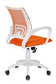 Кресло Бюрократ CH-W695N оранжевый TW-38-3 TW-96-1 сетка/ткань крестовина пластик пластик белый 1169419